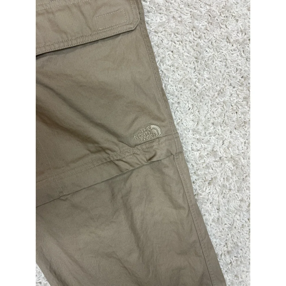 The North Face Convertible Cargo Pants Mens Medium Beige Elastic Waist Gorpcore